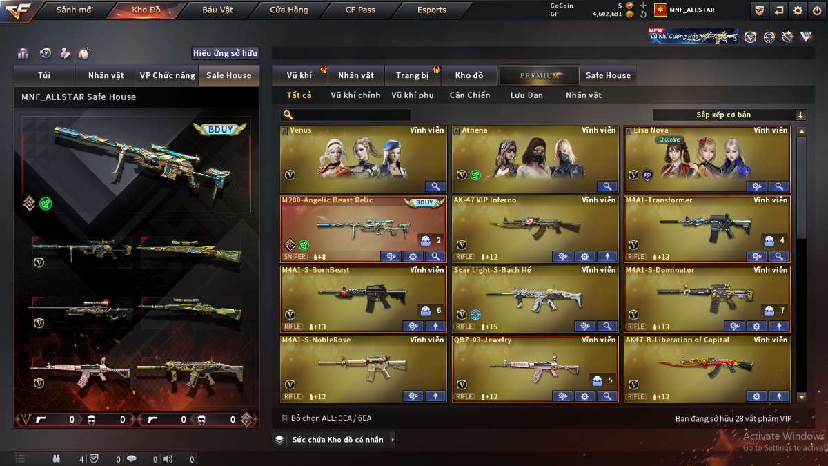 shop acc cf uy tin gia re